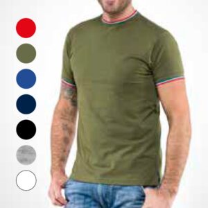 T-Shirt SKY SPORT collo tricolore